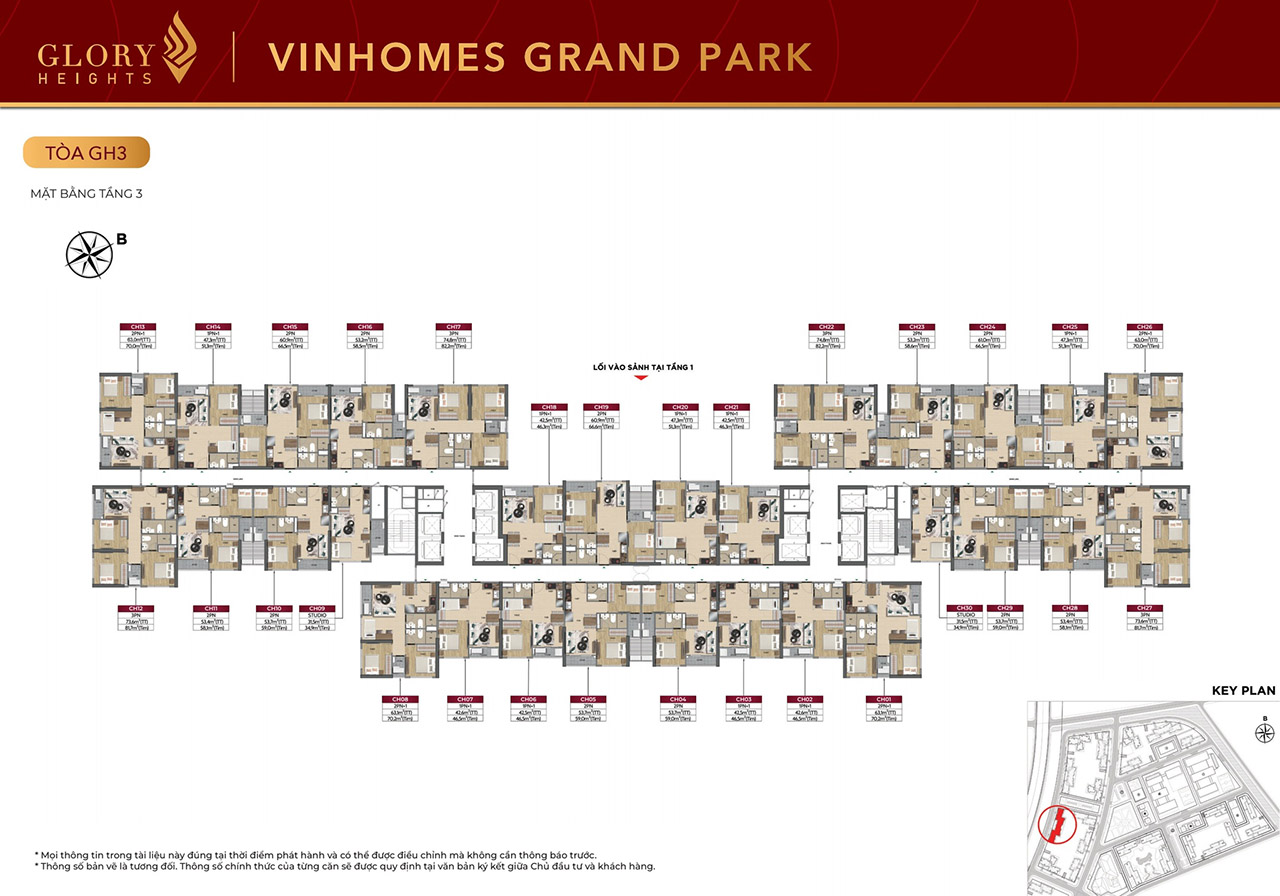 Mặt bằng chi tiết căn hộ Glory Heights Vinhomes Grand Park - 147