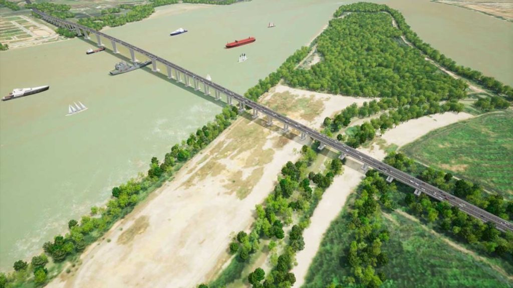 Phối cảnh cầu Nhơn Trạch bắc qua sông Đồng Nai với tổng mức đầu tư 1.800 tỷ đồng - đường Vành đai 3 TP. HCM