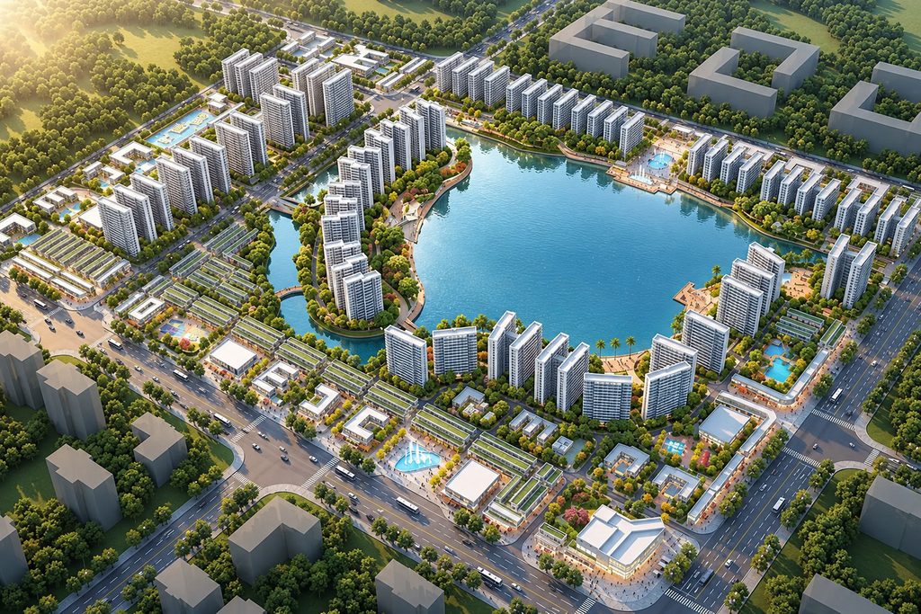 Phối cảnh NOXH của Vinhomes tại Hóc Môn